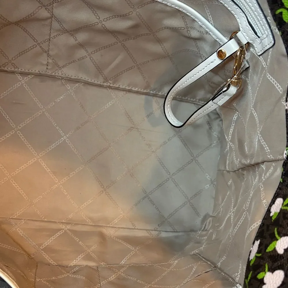 Michael Kors Bag Purse Handbag Floral Carter  XL Open Carry All Tote Pocketbook